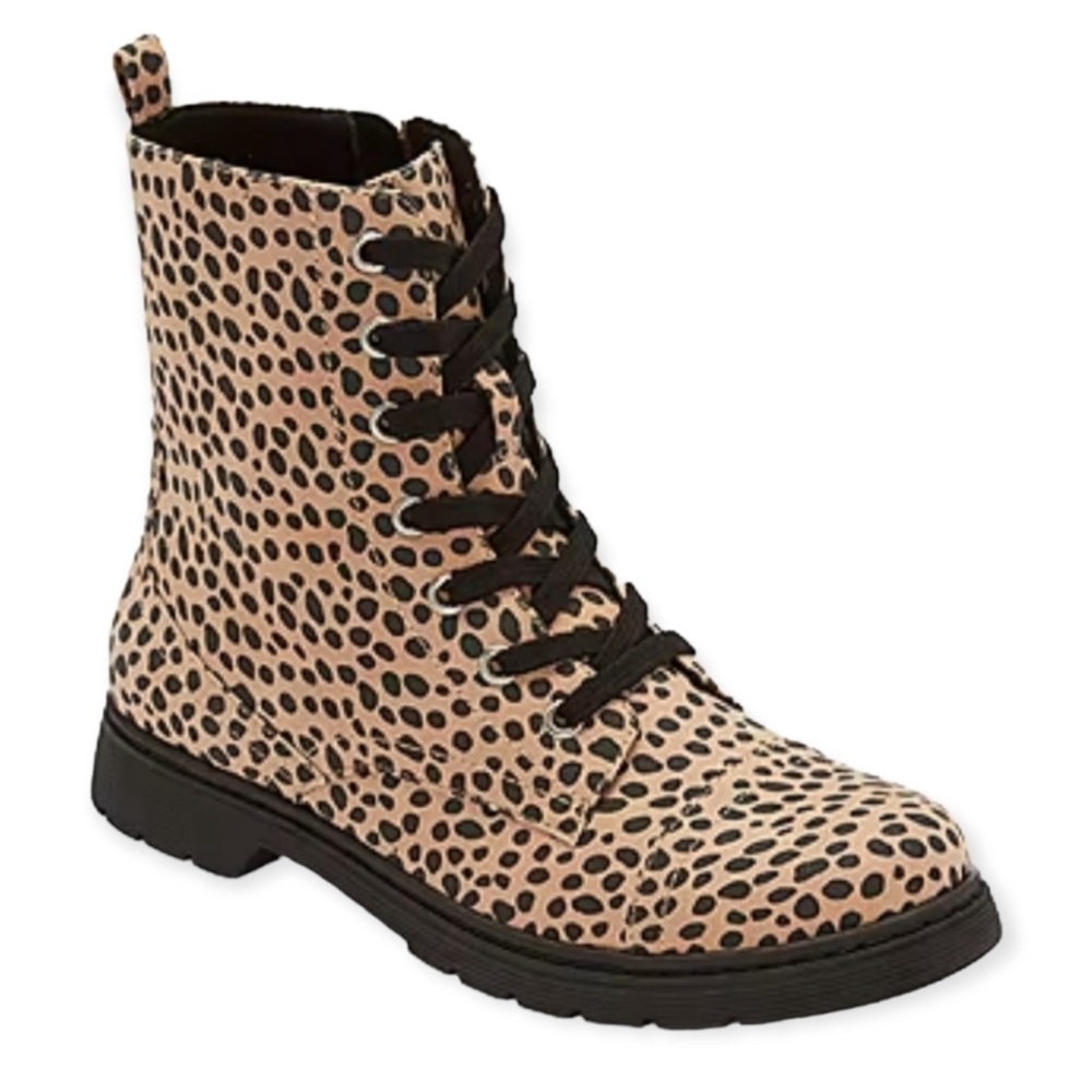 Arizona Womens Queen Combat
Boots Block Heel - Animal Print
